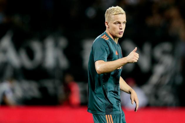 THESSALONIKI, GREECE - AUGUST 6: Donny van de Beek of Ajax  during the UEFA Champions League  match between PAOK Saloniki v Ajax at the Toumba Stadium on August 6, 2019 in Thessaloniki Greece (Photo by Erwin Spek/Soccrates/Getty Images)