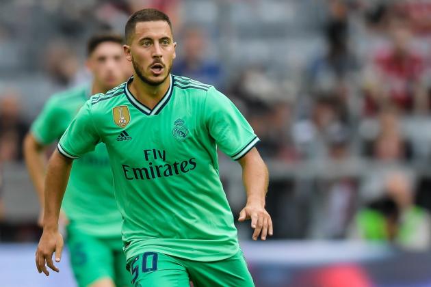 Eden Hazard of Real Madrid CF during the Pre-season Friendly match between Real Madrid and Fenerbahce SK at Allianz Arena on July 31, 2019 in Munich, Germany(Photo by VI Images via Getty Images)