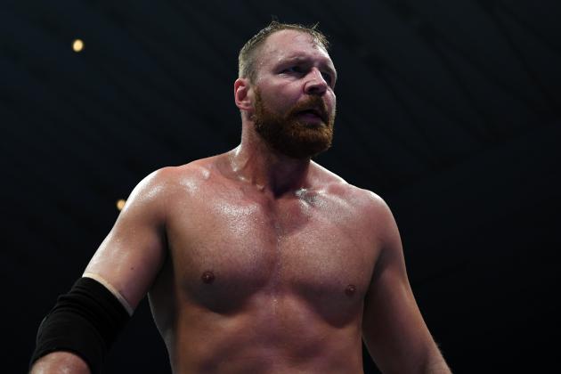 OSAKA, JAPAN- AUGUST 03: Jon Moxley looks on during the New Japan Pro-Wrestling G1 Climax 29 at Edion Arena Osaka on August 03, 2019 in Osaka, Japan. (Photo by Etsuo Hara/Getty Images)