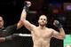 Denis Goltsov is seen after a win over Jared Rosholt during their regular season mixed martial arts bout at PFL 3, Thursday, June 6, 2019, at the Nassau Coliseum (NYCB Live) in Uniondale, NY. Goltsov won via first round stoppage. (AP Photo/Gregory Payan)