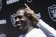 Oakland Raiders wide receiver Antonio Brown speaks to reporters after an official team activity at the NFL football team's headquarters in Alameda, Calif., Tuesday, May 28, 2019. (AP Photo/Jeff Chiu)