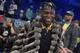 CHARLOTTE, NC - FEBRUARY 17: NFL player, Antonio Brown smiles and laughs during the 2019 NBA All-Star Game on February 17, 2019 at Spectrum Center in Charlotte, North Carolina. NOTE TO USER: User expressly acknowledges and agrees that, by downloading and or using this photograph, User is consenting to the terms and conditions of the Getty Images License Agreement. Mandatory Copyright Notice: Copyright 2019 NBAE (Photo by Tom O'Connor/NBAE via Getty Images)
