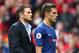 MANCHESTER, ENGLAND - AUGUST 11: Frank Lampard manager of Chelsea and captain Cesar Azpilicueta of Chelsea walk off the pitch during the Premier League match between Manchester United and Chelsea FC at Old Trafford on August 11, 2019 in Manchester, United Kingdom. (Photo by Julian Finney/Getty Images)