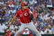 CHICAGO, ILLINOIS - JULY 17: David Hernandez #37 of the Cincinnati Reds pitches against the Chicago Cubs at Wrigley Field on July 17, 2019 in Chicago, Illinois. (Photo by Jonathan Daniel/Getty Images)