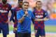 BARCELONA, SPAIN - AUGUST 04: Ernesto Valverde the manager / head coach of FC Barcelona talks to the crowd before the Pre-Season Friendly between FC Barcelona and Arsenal at Nou Camp on August 4, 2019 in Barcelona, Spain. (Photo by Matthew Ashton - AMA/Getty Images)