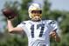 Los Angeles Chargers quarterback Philip Rivers throws during NFL football training camp in Costa Mesa, Calif., Tuesday, July 30, 2019. (AP Photo/Kyusung Gong)