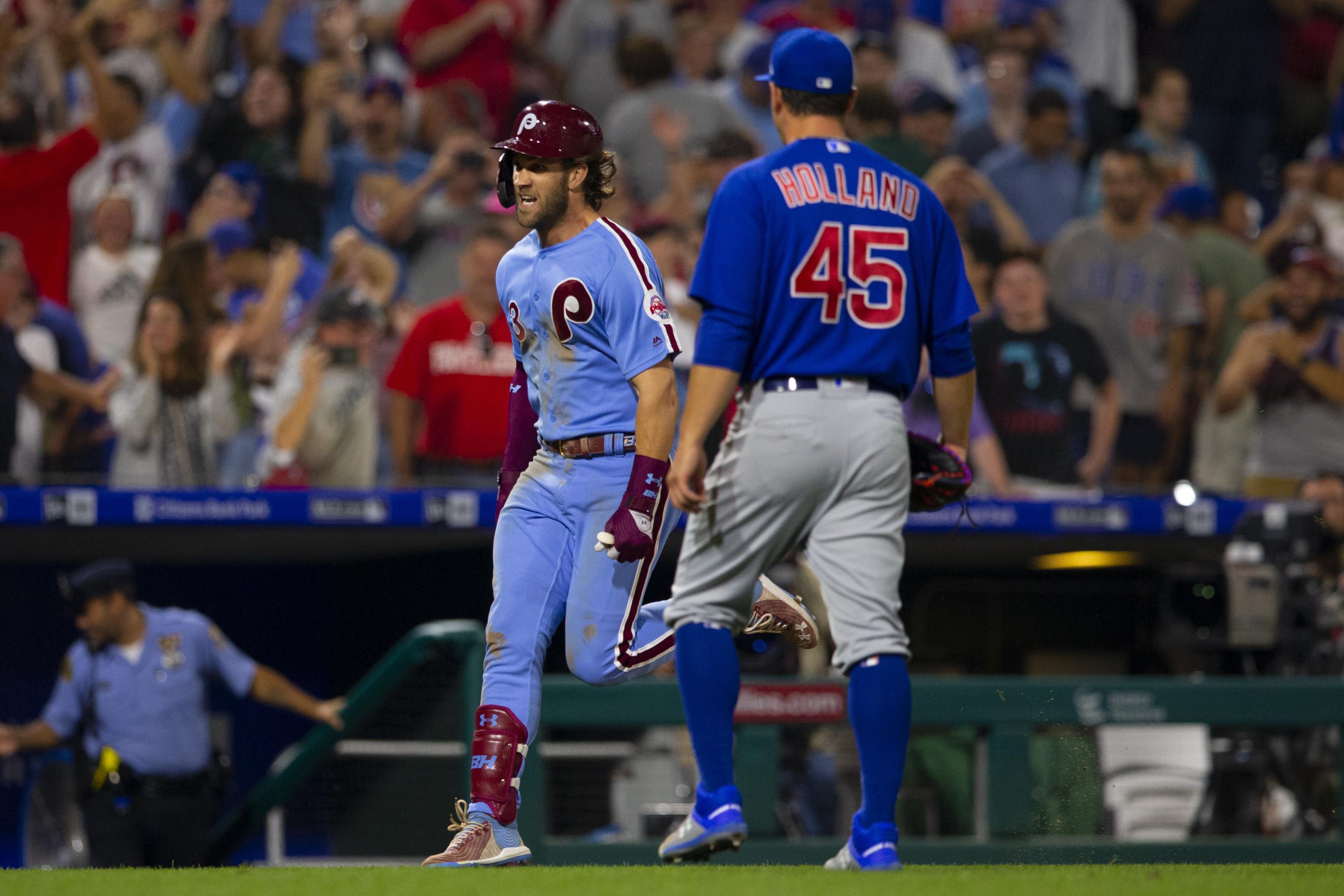 Bryce Harper's grand slam ends Phillies' walk-off win over Cubs