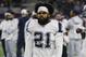 Dallas Cowboys running back Ezekiel Elliott (21) before an NFL football game against the New Orleans Saints, in Arlington, Texas, Thursday, Nov. 29, 2018. (AP Photo/Ron Jenkins)