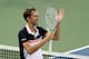 MASON, OHIO - AUGUST 17: Daniil Medvedev of Russia celebrates after defeating Novak Djokovic of Serbia during Day 8 of the Western and Southern Open at Lindner Family Tennis Center on August 17, 2019 in Mason, Ohio. (Photo by Rob Carr/Getty Images)
