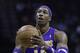 Los Angeles Lakers' Dwight Howard attempts a free-throw during the first half of an NBA basketball game against the Memphis Grizzlies in Memphis, Tenn., Wednesday, Jan. 23, 2013. (AP Photo/Daniel Johnston)