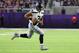 MINNEAPOLIS, MN - AUGUST 18:Russell Wilson #3 of the Seattle Seahawks rushes for a gain in the first half of pre-season game play against the Minnesota Vikings at U.S. Bank Stadium on August 18, 2019 in Minneapolis, Minnesota. (Photo by Adam Bettcher/Getty Images)