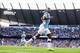 MANCHESTER, ENGLAND - AUGUST 17: Raheem Sterling of Manchester City celebrates after scoring a goal to make it 1-0 during the Premier League match between Manchester City and Tottenham Hotspur at Etihad Stadium on August 17, 2019 in Manchester, United Kingdom. (Photo by Robbie Jay Barratt - AMA/Getty Images)