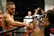 BOSTON, MA - AUGUST 13: Irish featherweight Conor McGregor interacts with fans during an open training session for media at Peter Welch's Boxing Gym on August 13, 2013 in Boston, Massachusetts. (Photo by Josh Hedges/Zuffa LLC/Zuffa LLC via Getty Images)