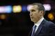 Cleveland Cavaliers' David Blatt in action during an NBA basketball game against the Philadelphia 76ers, Sunday, Jan. 10, 2016, in Philadelphia. (AP Photo/Matt Slocum)