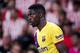 BILBAO, SPAIN - AUGUST 16: Ousmane Dembele of FC Barcelona during the La Liga Santander match between Athletic de Bilbao v FC Barcelona at the Estadio San Mames on August 16, 2019 in Bilbao Spain (Photo by David S. Bustamante/Soccrates/Getty Images)