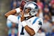 FOXBOROUGH, MA - AUGUST 22: Cam Newton #1 of the Carolina Panthers throws the ball in the first quarter of a preseason game against the New England Patriots at Gillette Stadium on August 22, 2019 in Foxborough, Massachusetts. (Photo by Kathryn Riley/Getty Images)