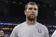 INDIANAPOLIS, IN - AUGUST 24: Andrew Luck #12 of the Indianapolis Colts walks off the field following reports of his retirement from the NFL after the preseason game against the Chicago Bears at Lucas Oil Stadium on August 24, 2019 in Indianapolis, Indiana. (Photo by Michael Hickey/Getty Images)