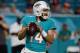 MIAMI, FL - AUGUST 22: No. 14 Ryan Fitzpatrick of the Miami Dolphins in action during the Jacksonville Jaguars pre-season game at Hard Rock Stadium on August 22, 2019 in Miami, Florida. (Photo by Mark Brown / Getty Images)