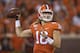 Clemson quarterback Trevor Lawrence throws a pass during an NCAA football game on Thursday, Aug. 29, 2019 in Clemson, S.C. (AP Photo/Richard Shiro)