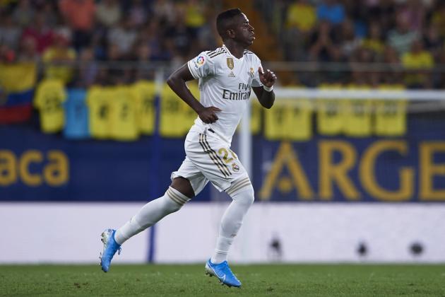 VILLAREAL, SPAIN - SEPTEMBER 01: Vinicius Junior of Real Madrid CF in action during the Liga match between Villarreal CF and Real Madrid CF at Estadio de la Ceramica on September 01, 2019 in Villareal, Spain. (Photo by Quality Sport Images/Getty Images)