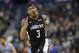 Washington Wizards guard Bradley Beal (3) reacts after he made a basket during the second half of an NBA basketball game against the Memphis Grizzlies, Saturday, March 16, 2019, in Washington. The Wizards won 135-128. (AP Photo/Nick Wass)