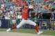 Deivi Garcia, of the New York Yankees, throws during the first inning of the MLB All-Star Futures baseball game, Sunday, July 7, 2019, in Cleveland. The MLB baseball All-Star Game is to be played Tuesday. (AP Photo/Darron Cummings)