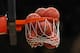 Basketballs fill a net before a second round women's college basketball game between Iowa and Missouri in the NCAA Tournament, Sunday, March 24, 2019, in Iowa City, Iowa. (AP Photo/Charlie Neibergall)