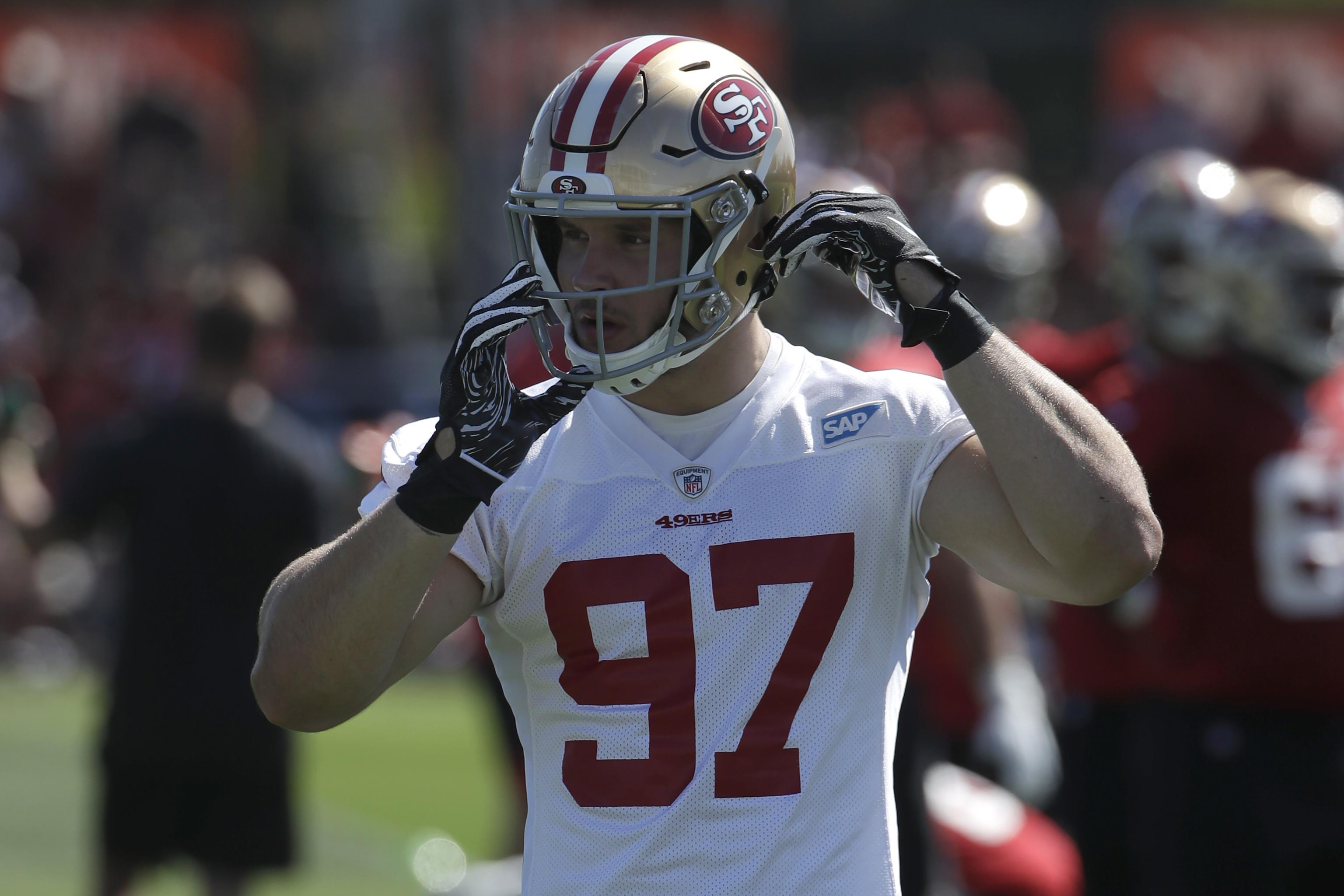 49ers 'hoping' DE Nick Bosa can play Sunday