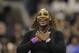 Serena Williams, of the United States, reacts after defeating Elina Svitolina, of Ukraine, during the semifinals of the U.S. Open tennis championships Thursday, Sept. 5, 2019, in New York. (AP Photo/Charles Krupa)
