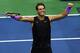 Rafael Nadal of Spain celebrates his victory over Matteo Berrettini of Italy during their Singles Men's Semi-finals match at the 2019 US Open at the USTA Billie Jean King National Tennis Center in New York on September 6, 2019. (Photo by TIMOTHY A. CLARY / AFP) (Photo credit should read TIMOTHY A. CLARY/AFP/Getty Images)