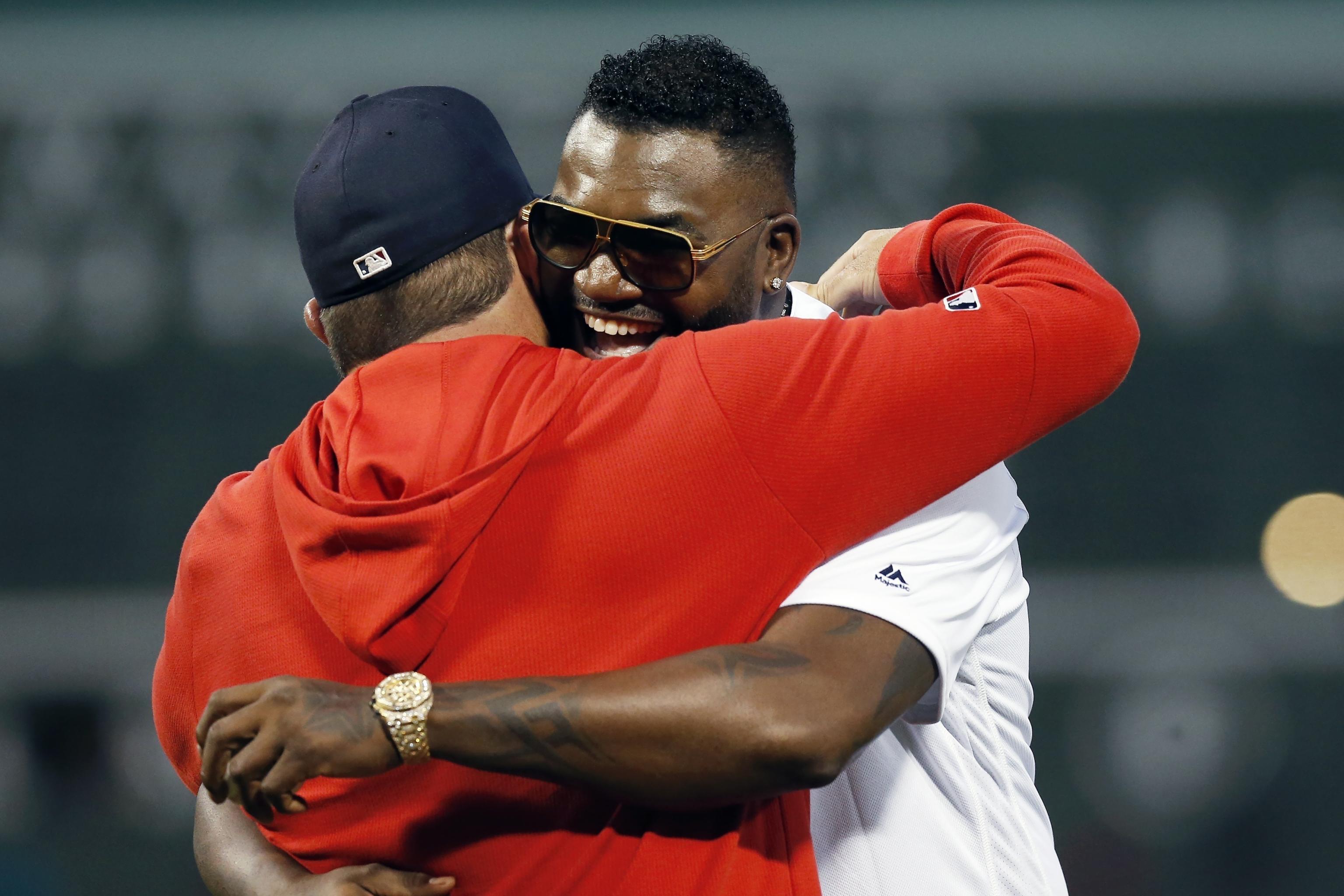 Big Papi throws out first pitch Red Sox-Yankees game