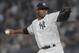 New York Yankees starting pitcher Luis Severino delivers against the Boston Red Sox during the first inning of Game 3 of baseball's American League Division Series, Monday, Oct. 8, 2018, in New York. (AP Photo/Julie Jacobson)