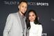 FILE - In this Feb. 6, 2016 file photo, NBA basketball player Stephen Curry, left, and his wife Ayesha Curry arrive at the Super Bowl 50 Rolling Stone Party in San Francisco. Ayesha Curry launched her first cookbook,