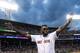 BOSTON, MA - SEPTEMBER 9: Former designated hitter David Ortiz #34 of the Boston Red Sox is introduced before throwing out a ceremonial first pitch as he returns to Fenway Park before a game against the New York Yankees on September 9, 2019 at Fenway Park in Boston, Massachusetts. (Photo by Billie Weiss/Boston Red Sox/Getty Images)