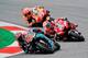 SPIELBERG, AUSTRIA - AUGUST 11: Fabio Quartararo of France and Petronas Yamaha, Andrea Dovizioso of Italy and Ducati Team and Marc Marquez of Spain and Repsol Honda Team during the MotoGp of Austria - Race at Red Bull Ring on August 11, 2019 in Spielberg, Austria. (Photo by Josef Bollwein/SEPA.Media /Getty Images)