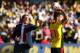 WATFORD, ENGLAND - SEPTEMBER 15: Unai Emery, Manager of Arsenal reacts as Kiko Femenia of Watford take a throw in during the Premier League match between Watford FC and Arsenal FC at Vicarage Road on September 15, 2019 in Watford, United Kingdom. (Photo by Julian Finney/Getty Images)