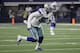Dallas Cowboys defensive end Taco Charlton rushes the line during the first half of a preseason NFL football game against the Houston Texans in Arlington, Texas, Saturday, Aug. 24, 2019. (AP Photo/Roger Steinman)