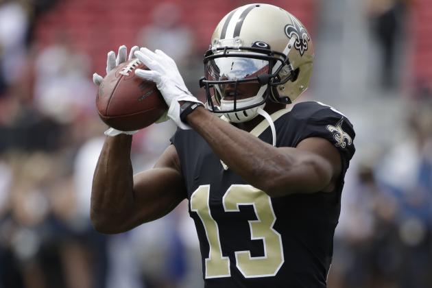 New Orleans Saints wide receiver Michael Thomas warms up before an NFL football game against the Los Angeles Rams Sunday, Sept. 15, 2019, in Los Angeles. (AP Photo/Marcio Jose Sanchez)
