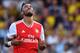 Arsenal's Gabonese striker Pierre-Emerick Aubameyang reacts to a missed chance during the English Premier League football match between Watford and Arsenal at Vicarage Road Stadium in Watford, north of London on September 15, 2019. (Photo by Ben STANSALL / AFP) / RESTRICTED TO EDITORIAL USE. No use with unauthorized audio, video, data, fixture lists, club/league logos or 'live' services. Online in-match use limited to 120 images. An additional 40 images may be used in extra time. No video emulation. Social media in-match use limited to 120 images. An additional 40 images may be used in extra time. No use in betting publications, games or single club/league/player publications. / (Photo credit should read BEN STANSALL/AFP/Getty Images)