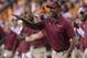 Florida State coach Willie Taggart reacts to a call during the second half of an ACC college football game against Virginia in Charlottesville, Va., Saturday, Sept. 14, 2019. (AP Photo/Andrew Shurtleff)