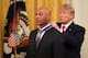 US President Donald Trump presents the Medal of Freedom to former New York Yankees pitcher Mariano Rivera in the East Room of the White House on September 16, 2019 in Washington, DC. (Photo by MANDEL NGAN / AFP) (Photo credit should read MANDEL NGAN/AFP/Getty Images)