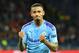 Manchester City's Brazilian striker Gabriel Jesus celebrates after scoring a goal during the UEFA Champions League Group C football match between FC Shakhtar Donetsk and Manchester City FC at the OSK Metalist stadium in Kharkiv on September 18, 2019. (Photo by Sergei SUPINSKY / AFP) (Photo credit should read SERGEI SUPINSKY/AFP/Getty Images)