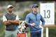 AUSTIN, TEXAS - MARCH 30: Tiger Woods of the United States and Rory McIlroy of Northern Ireland stand on the 13th tee during the fourth round of the World Golf Championships-Dell Technologies Match Play at Austin Country Club on March 30, 2019 in Austin, Texas. (Photo by Ezra Shaw/Getty Images)