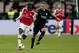 FRANKFURT AM MAIN, GERMANY - SEPTEMBER 19: Nicolas Pepe of FC Arsenal and Dominik Kohr of Eintracht Frankfurt battle for the ball during the UEFA Europa League group F match between Eintracht Frankfurt and Arsenal FC on September 19, 2019 in Frankfurt am Main, Germany. (Photo by TF-Images/Getty Images)
