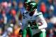 FOXBOROUGH, MASSACHUSETTS - SEPTEMBER 22: Le'Veon Bell #26 of the New York Jets warms up prior to the game against the New England Patriots at Gillette Stadium on September 22, 2019 in Foxborough, Massachusetts. (Photo by Adam Glanzman/Getty Images)