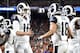 CLEVELAND, OHIO - SEPTEMBER 22: Quarterback Jared Goff #16 celebrates with wide receiver Cooper Kupp #18 of the Los Angeles Rams after the two connected for a touchdown against the Cleveland Browns during the fourth quarter at FirstEnergy Stadium on September 22, 2019 in Cleveland, Ohio. (Photo by Jason Miller/Getty Images)