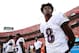 KANSAS CITY, MISSOURI - SEPTEMBER 22: Quarterback Lamar Jackson #8 of the Baltimore Ravens stands during the national anthem before their game against the Kansas City Chiefs at Arrowhead Stadium on September 22, 2019 in Kansas City, Missouri. (Photo by Jamie Squire/Getty Images)