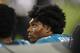 JACKSONVILLE, FLORIDA - SEPTEMBER 19: Jalen Ramsey #20 of the Jacksonville Jaguars sits on the bench during the third quarter of a game against the Tennessee Titans at TIAA Bank Field on September 19, 2019 in Jacksonville, Florida. (Photo by James Gilbert/Getty Images)