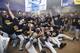 CINCINNATI, OH - SEPTEMBER 25: Milwaukee Brewers players celebrate in the clubhouse after clinching a playoff berth following a 9-2 win over the Cincinnati Reds at Great American Ball Park on September 25, 2019 in Cincinnati, Ohio. (Photo by Joe Robbins/Getty Images)