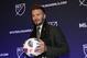 FILE - In this Jan. 29, 2018, file photo, David Beckham poses for a photo at an event where it was announced that Major League Soccer is bringing an expansion team to Miami, in Miami. Beckham's latest soccer plan for Miami might be decided by the city's voters. His target: A golf course. Beckham is scheduled to appear before the Miami city commission next week, as he and his partners aim to move closer to picking a stadium location for their Major League Soccer franchise.(AP Photo/Lynne Sladky, File)